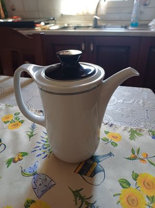 Caffettiera bianca ceramica bavaria 