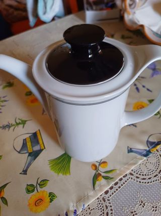 Caffettiera bianca ceramica bavaria 