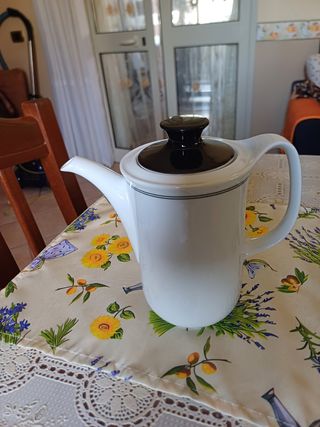 Caffettiera bianca ceramica bavaria 