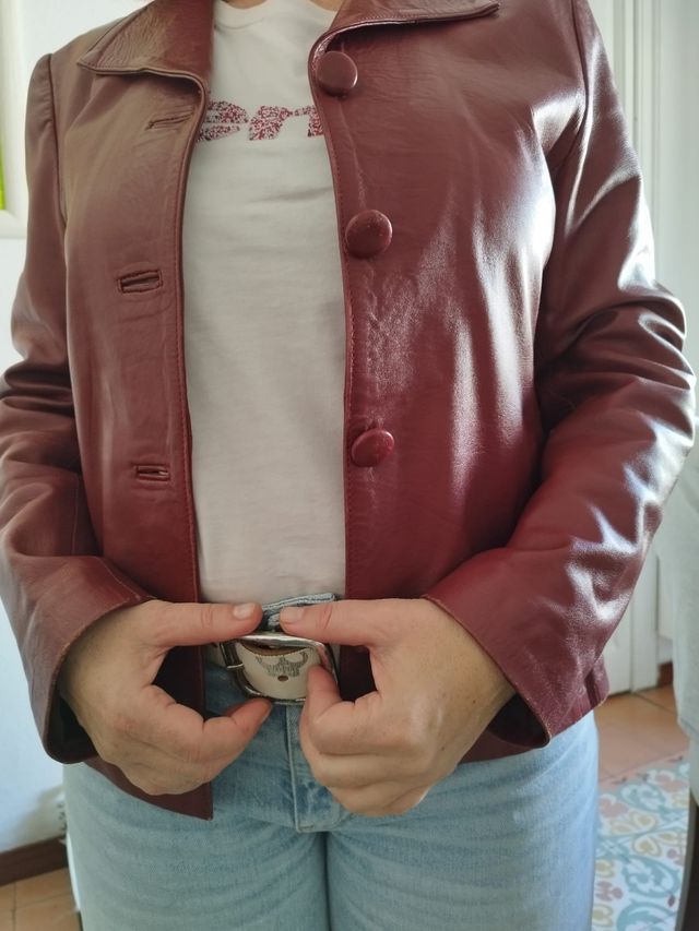 Cazadora Piel Mujer t42