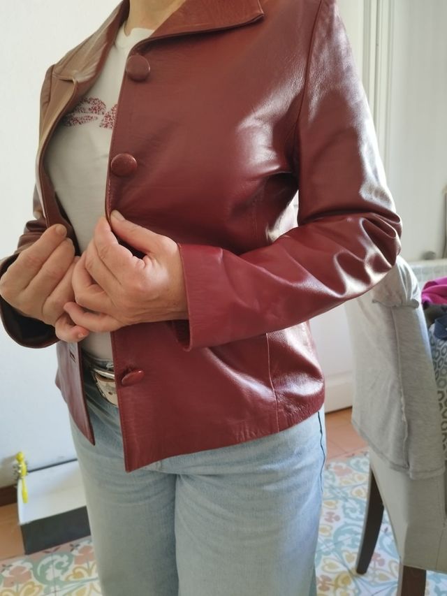 Cazadora Piel Mujer t42