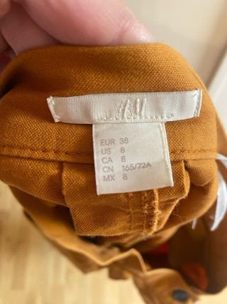 Falda capa color camel midi hm