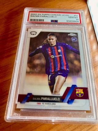 ⚽ Cromo SALMA PARALLUELO #51 👉 PSA 10