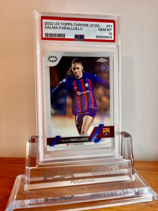 ⚽ Cromo SALMA PARALLUELO #51 👉 PSA 10