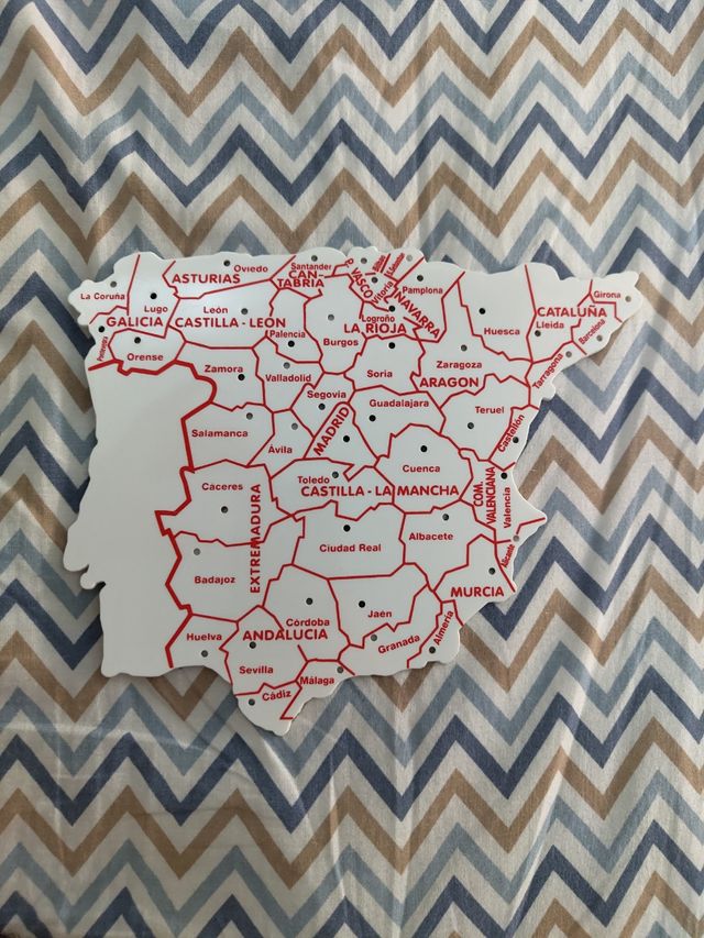 Mapa de España para estudiar