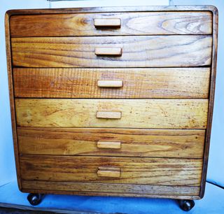 Cassettiera Legno di rovere noce tuia