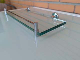 Estantería cristal e inoxidable 40x13cm