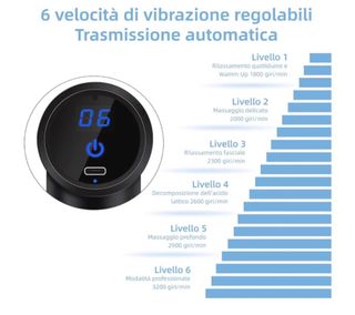 Massaggiatore 4 attrezzi e 6 velocita