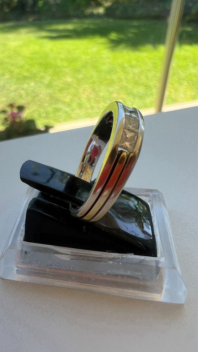 Alianza oro blanco/amarillo 750k