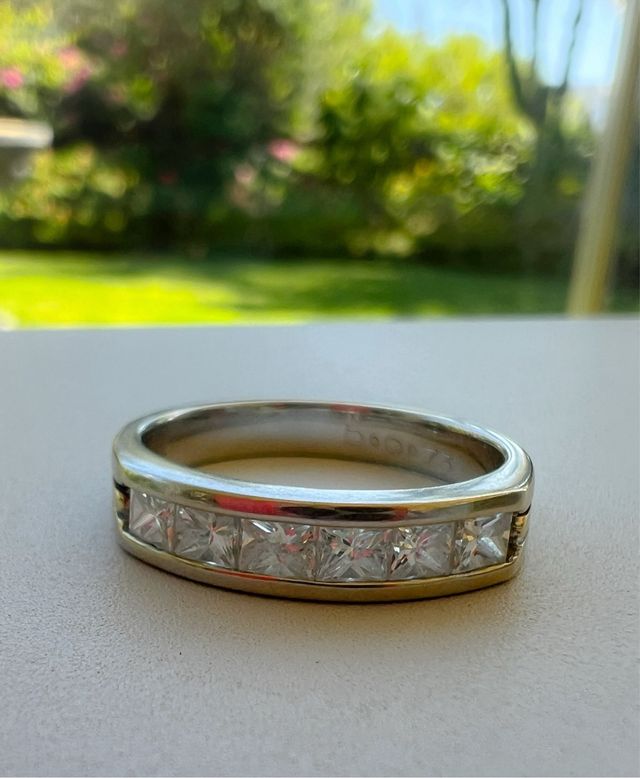 Alianza oro blanco/amarillo 750k