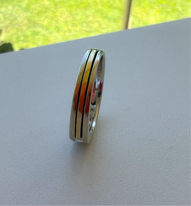 Alianza oro blanco/amarillo 750k