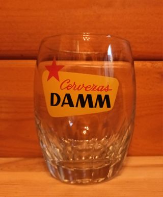 Vaso cerveza Damm años 70