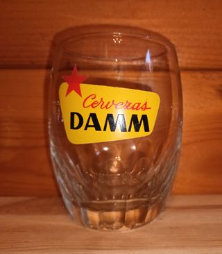 Vaso cerveza Damm años 70