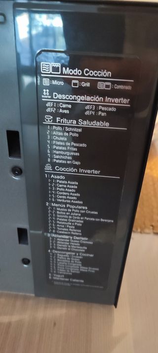 Microondas Lg MH7265DPS color negro