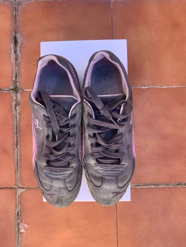 Zapatillas puma T39 gris ante