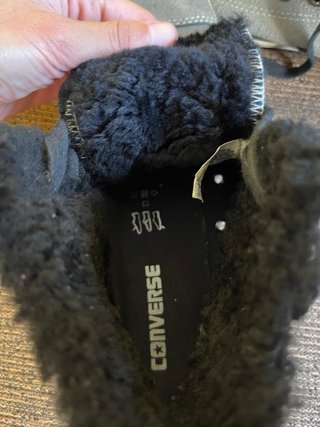 Zapatilla alta-botín converse gris