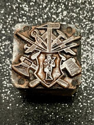 Antiguo sello imprenta Richard Gans Santo