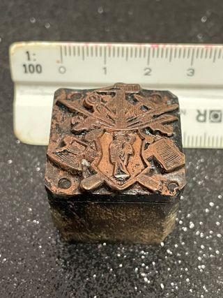 Antiguo sello imprenta Richard Gans Santo