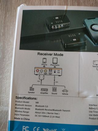 Adaptador de audio bluetooth 
