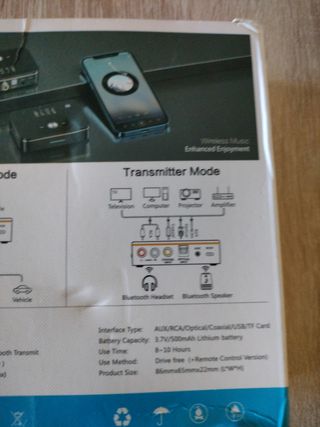 Adaptador de audio bluetooth 