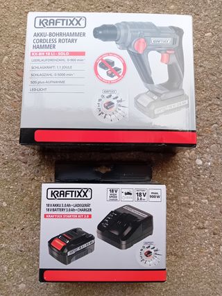 TALADRO ATORNILLADOR PERCUTOR KRAFTIXX KX-BH 18 Li