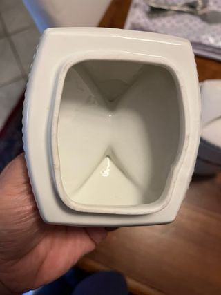 barattoli con coperchio in ceramica fine 1800