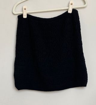 Falda mini de punto negro