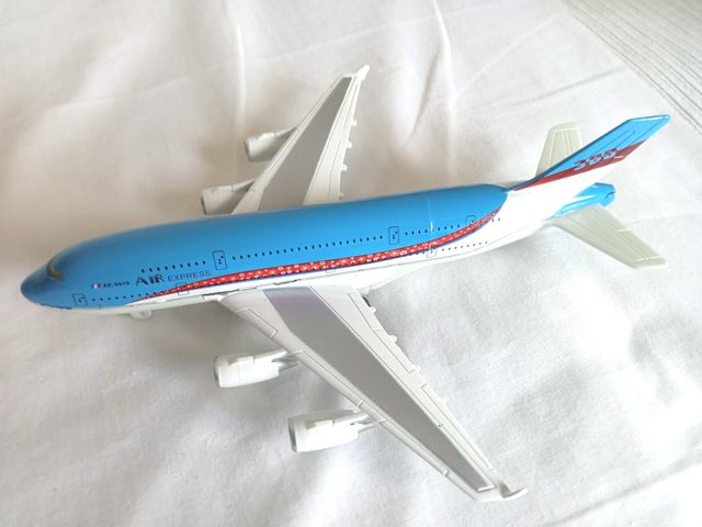 Airbus A380 AE-9010 modelo modelo em liga