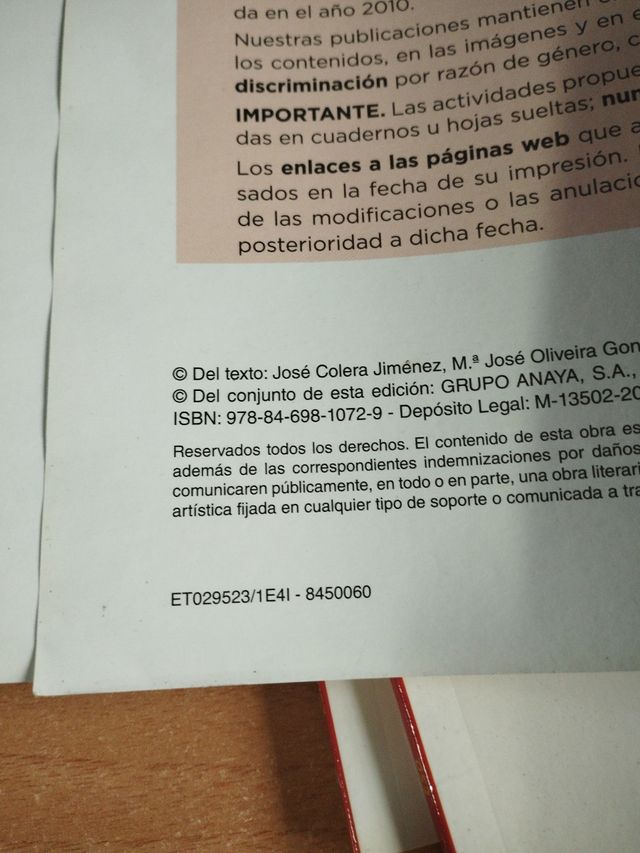 Libros de texto - Matemáticas 4°ESO