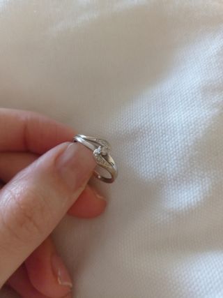 Anillo oro blanco con certificado 