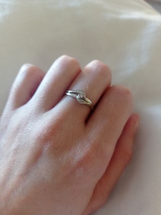 Anillo oro blanco con certificado 