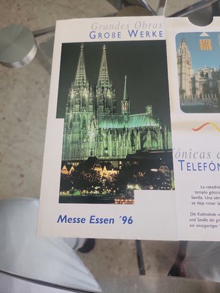 Cartella schede telefoniche Messe Essen Cattedrali