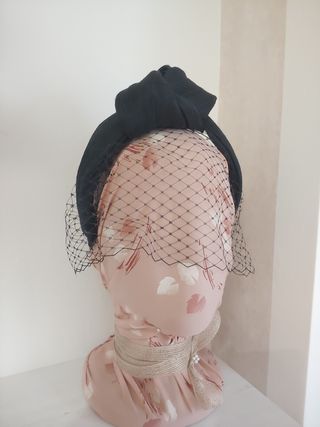 Diadema tocado negra 
