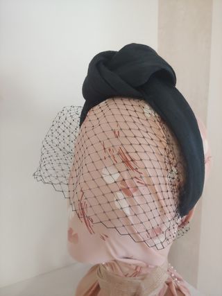 Diadema tocado negra 
