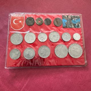 Lote monedas liras turcas antiguo NUEVO