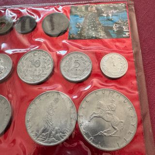 Lote monedas liras turcas antiguo NUEVO