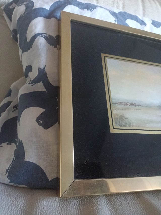 Cuadro paisaje dorado