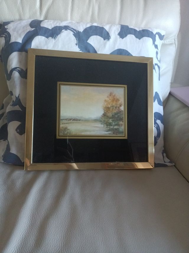 Cuadro paisaje dorado