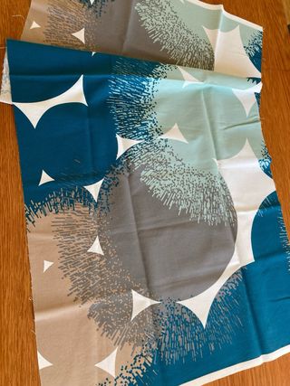 Tela IKEA para cojines algodón 100% azul y gris