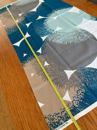 Tela IKEA para cojines algodón 100% azul y gris