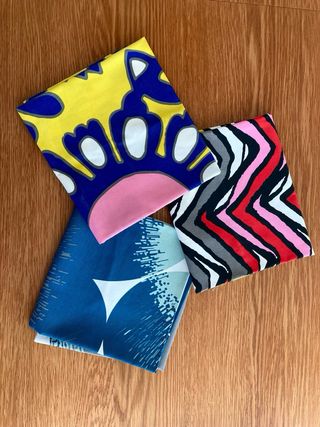 Tela IKEA para cojines algodón 100% azul y gris
