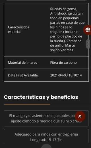 BICICLETA SIN PEDALES NIÑOS