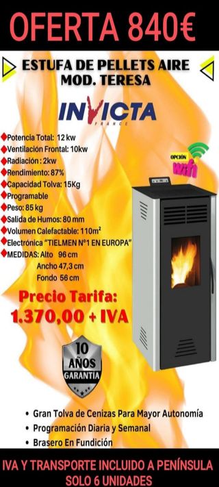 Oferta ESTUFAS, INSERTABLES, HIDROESTUFA