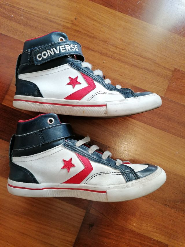 Bota piel converse all star niño T34