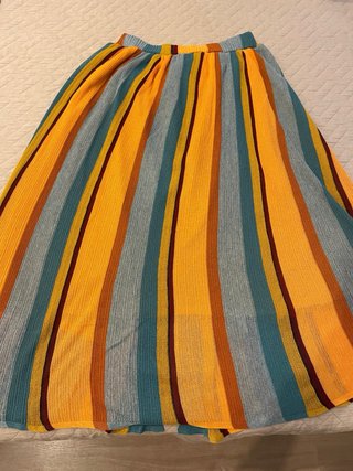 Falda midi zara gasa tricolor