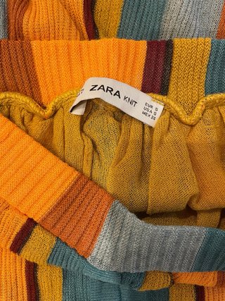 Falda midi zara gasa tricolor