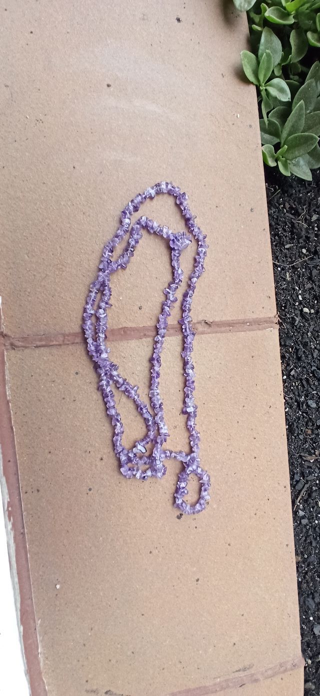 Colgante, collar, amatistas