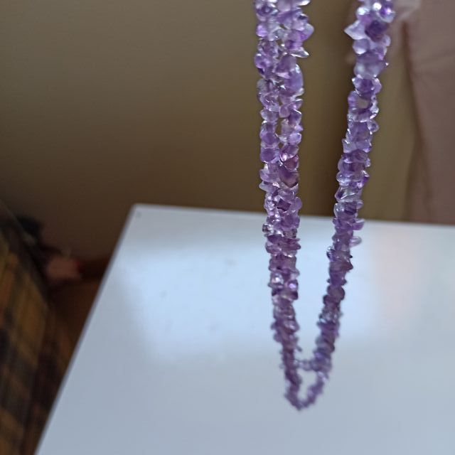 Colgante, collar, amatistas