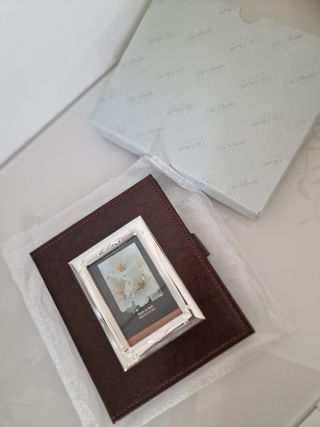 Porta Cd con cornice argento De Santis