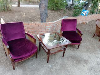 Conjunto salon butaca sillón mesa